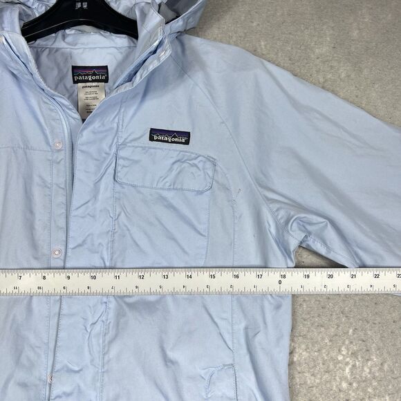 Patagonia Slate Sky Rain Jacket Women’s Small Blue Full Zip Hooded Pockets 27072 - Picture 6 of 15